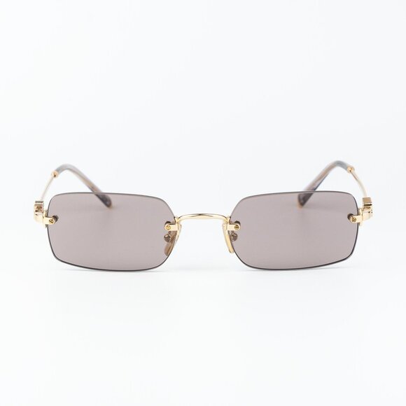 Miu Miu Women Sunglasses Gold Purple Brown Rectangle MUB50S 5AK20I NEW AUTHENTIC main image 11